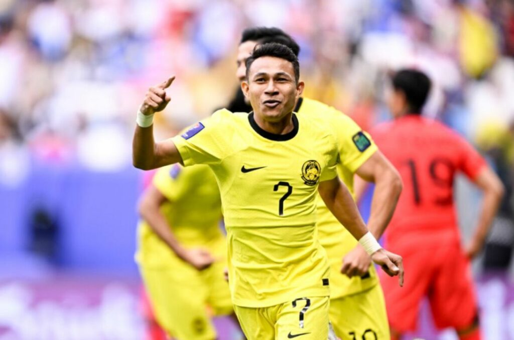Faisal Halim cân bằng tỉ số 1-1 trận đấu Hàn Quốc 3-3 Malaysia