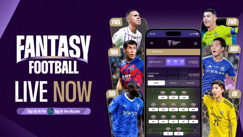 AFC tung ra tính tăng bóng đá giả tưởng AFC Champions Elite Fantasy Football.