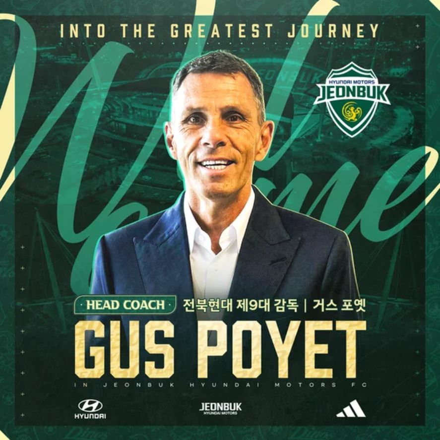 Jeonbuk bổ nhiệm Gus Poyet làm HLV trưởng.
