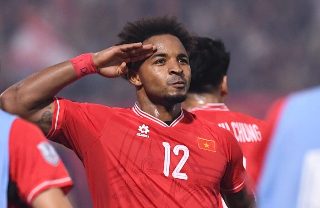 Xuân Son - cầu thủ ghi cú đúp vào lưới đội tuyển Thái Lan trong trận lượt đi ASEAN Cup 2024.
