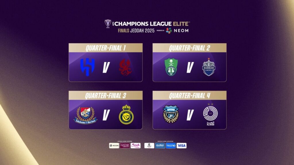 Bốc thăm xác định 4 cặp đấu ở vòng tứ kết AFC Champions League Elite 2025.