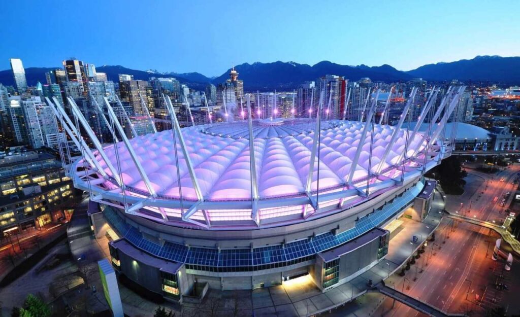 BC Place thường xuyên được chọn để tổ chức các sự kiện thể thao lớn.