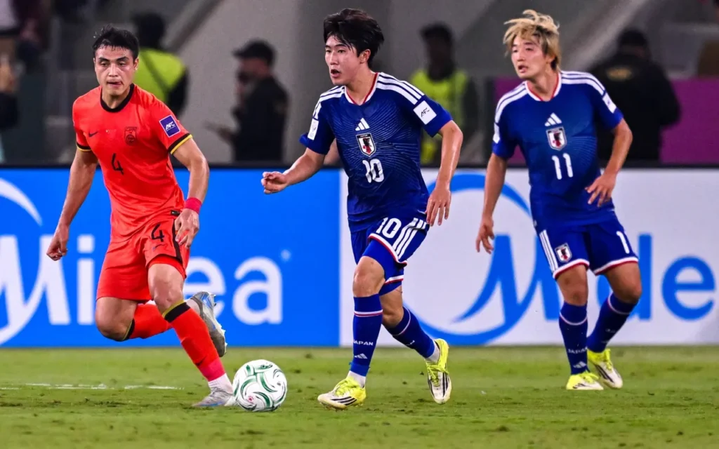 U23 Nhật Bản tỏ ra quá vượt trội so với U23 Trung Quốc.