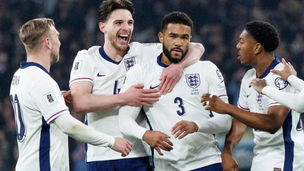 Đội tuyển Anh ăn mừng chiến thắng trong chiến dịch vòng loại World Cup 2026. Ảnh: BBC
