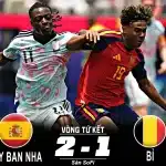 Tây Ban Nha 2-1 Bỉ